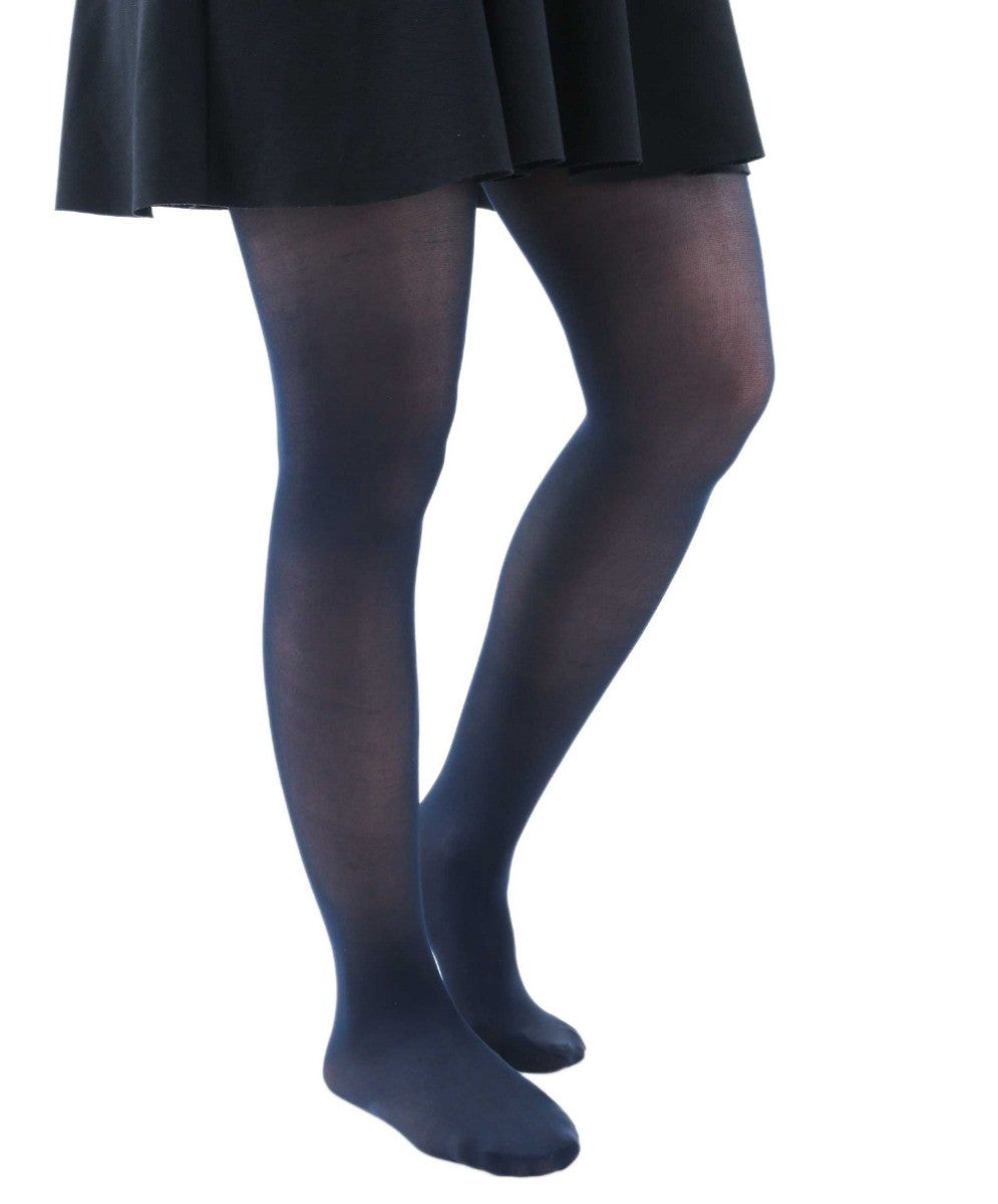 Girls Soft Footed Tights - MYCRO50 - Navy Blue