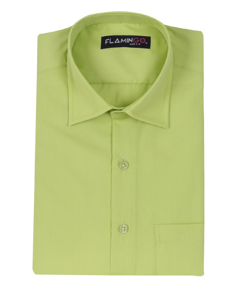 Boys Cotton Blend Formal Shirt - Pistachio Green