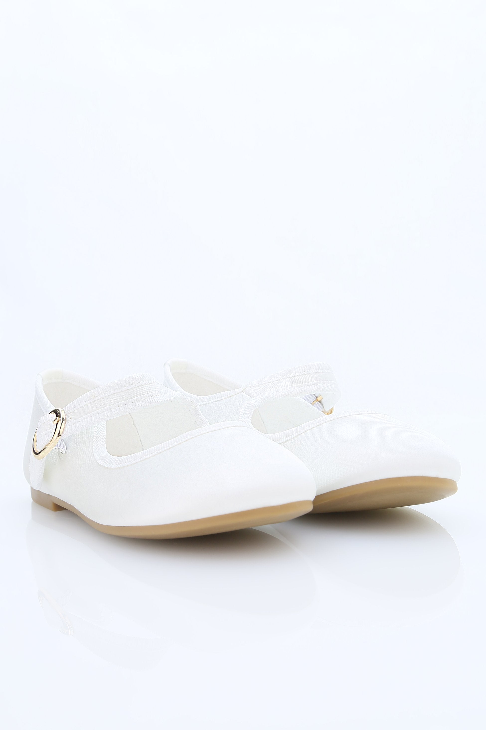 Girls' Communion Satin Mary Jane Shoes - HANA - Ivory