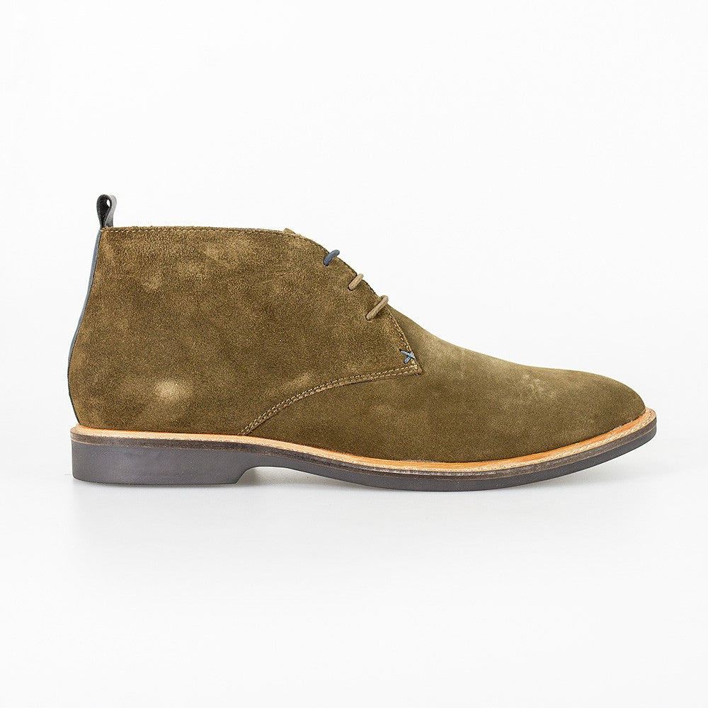 Men's Suede Chukka Boots - SAHARA - Khaki Green