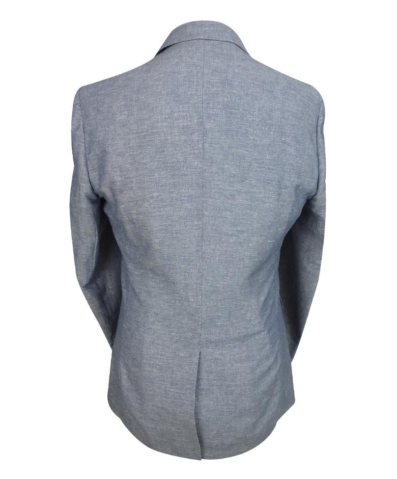 Men's Slim Fit Linen Suit - ETHAN Style - Pale Blue