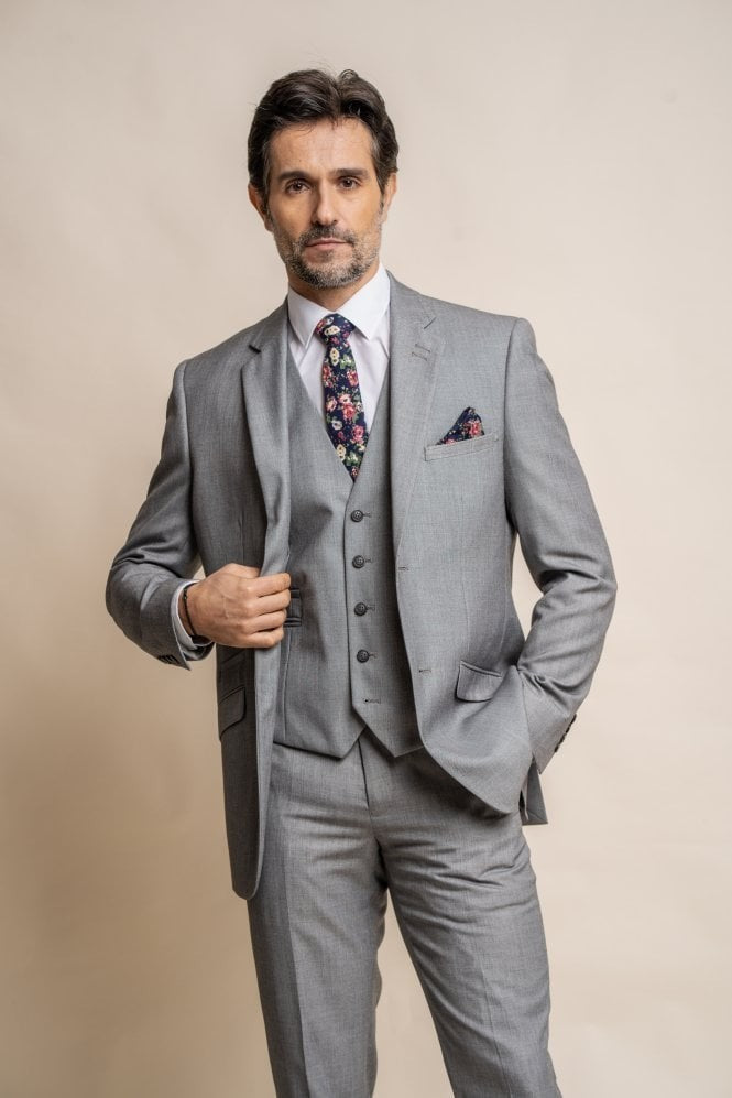 Men's Slim Fit Suit - REEGAN - Light Grey