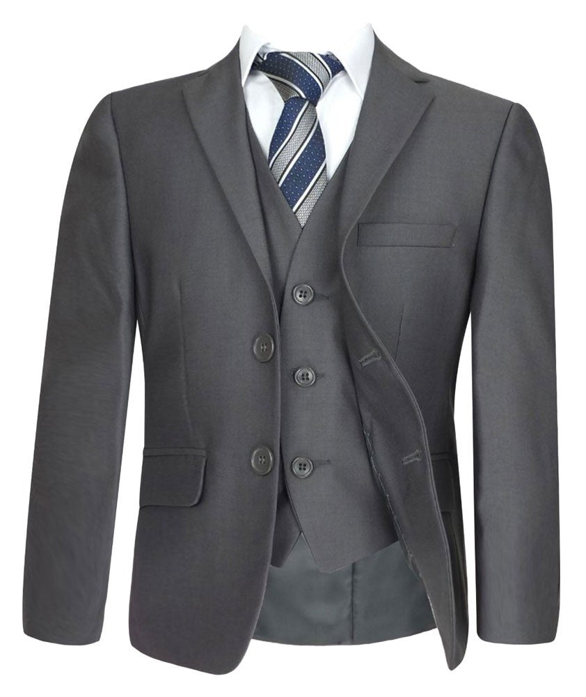 Boys Formal Charcoal Grey Suit - ANDREA - Charcoal Grey