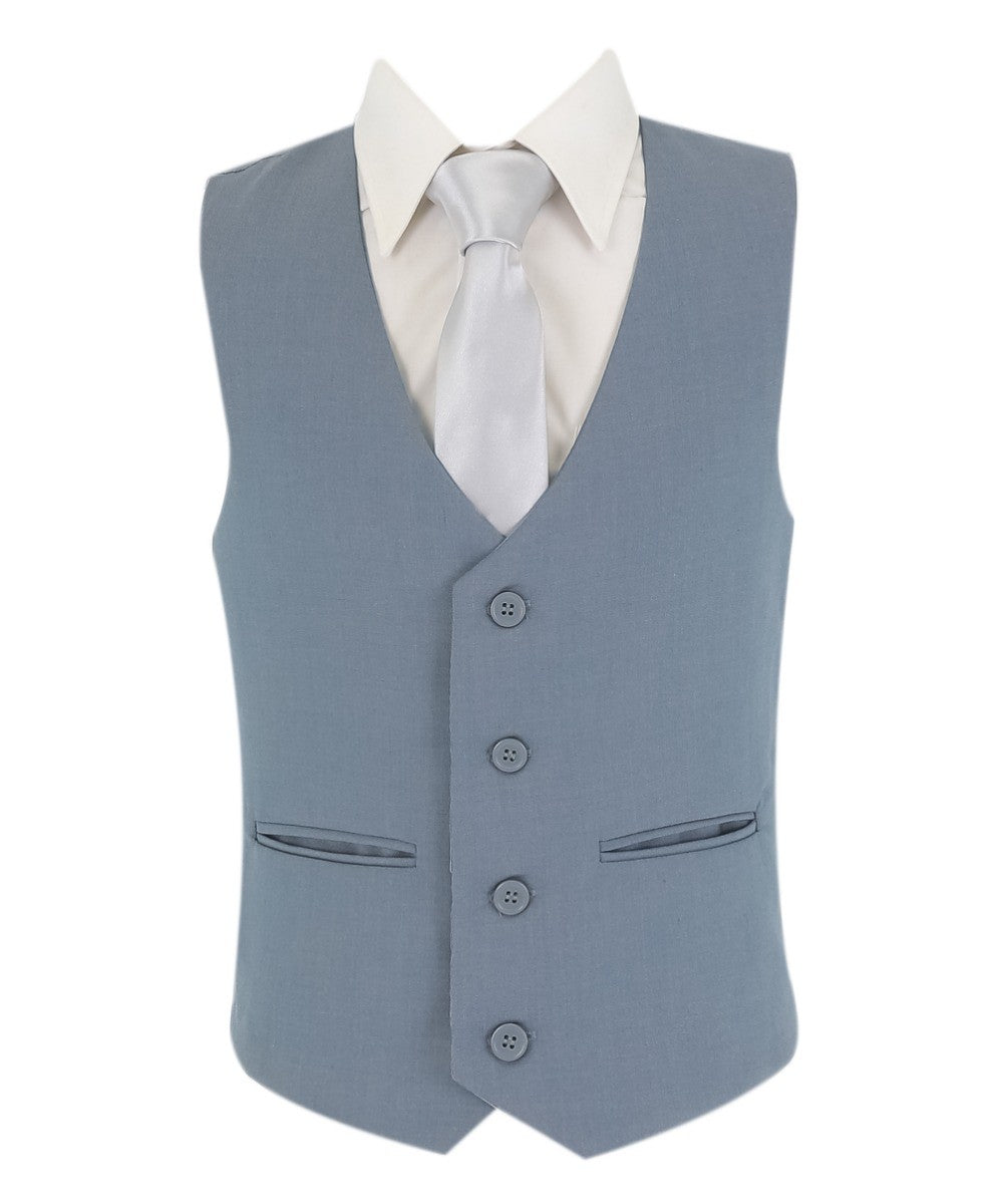 Boys 6 Piece All In One Formal Suit Set - RUN - Light Grey