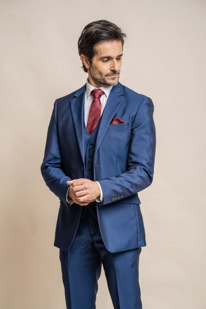 Men's Slim Fit Formal Royal Blue Suit - FORD - Royal Blue