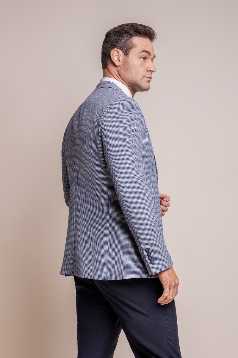 Men's Slim-Fit Blue Suit Jacket - BARESI - Blue