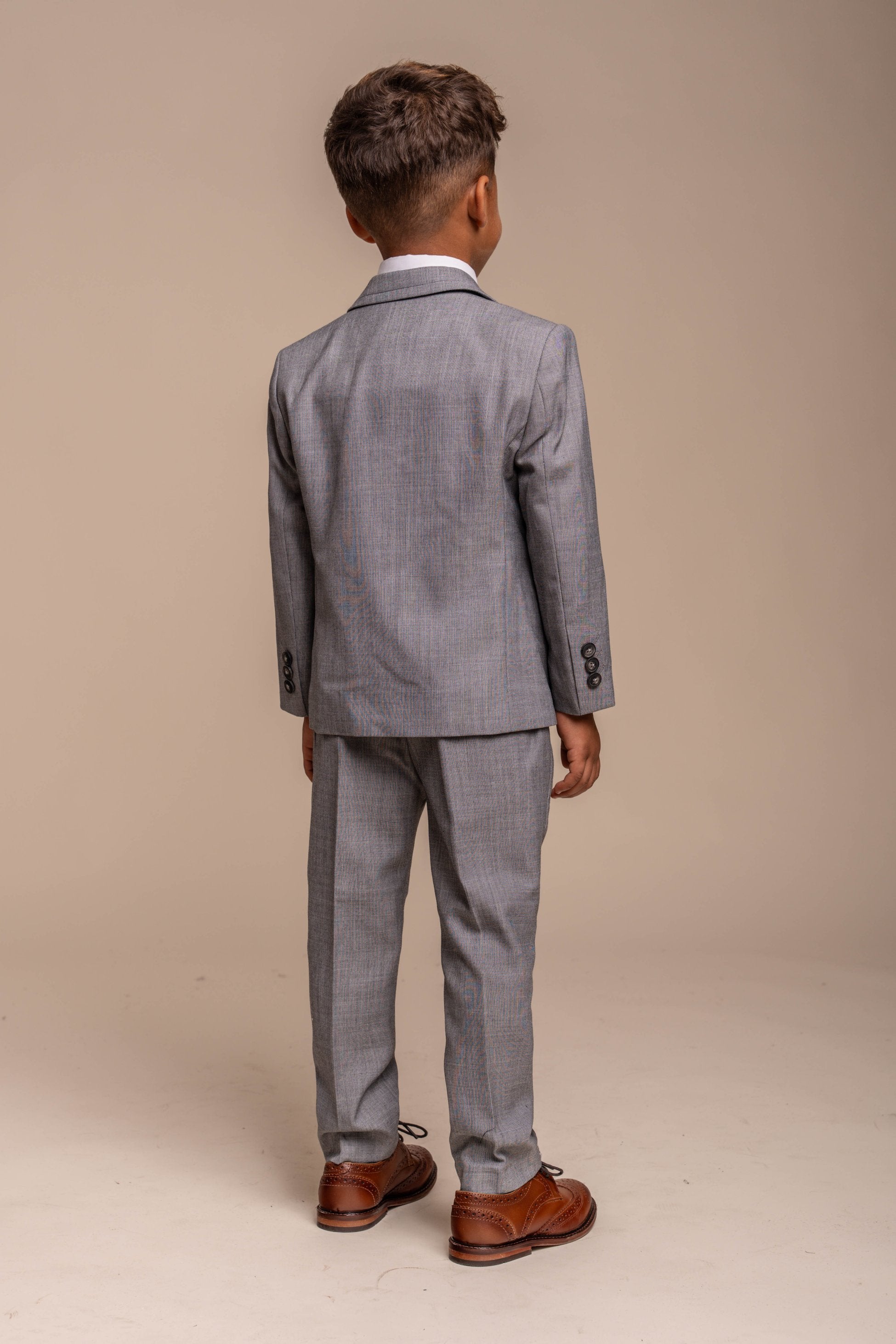 Boys Slim Fit Formal Suit - REEGAN - Light Grey