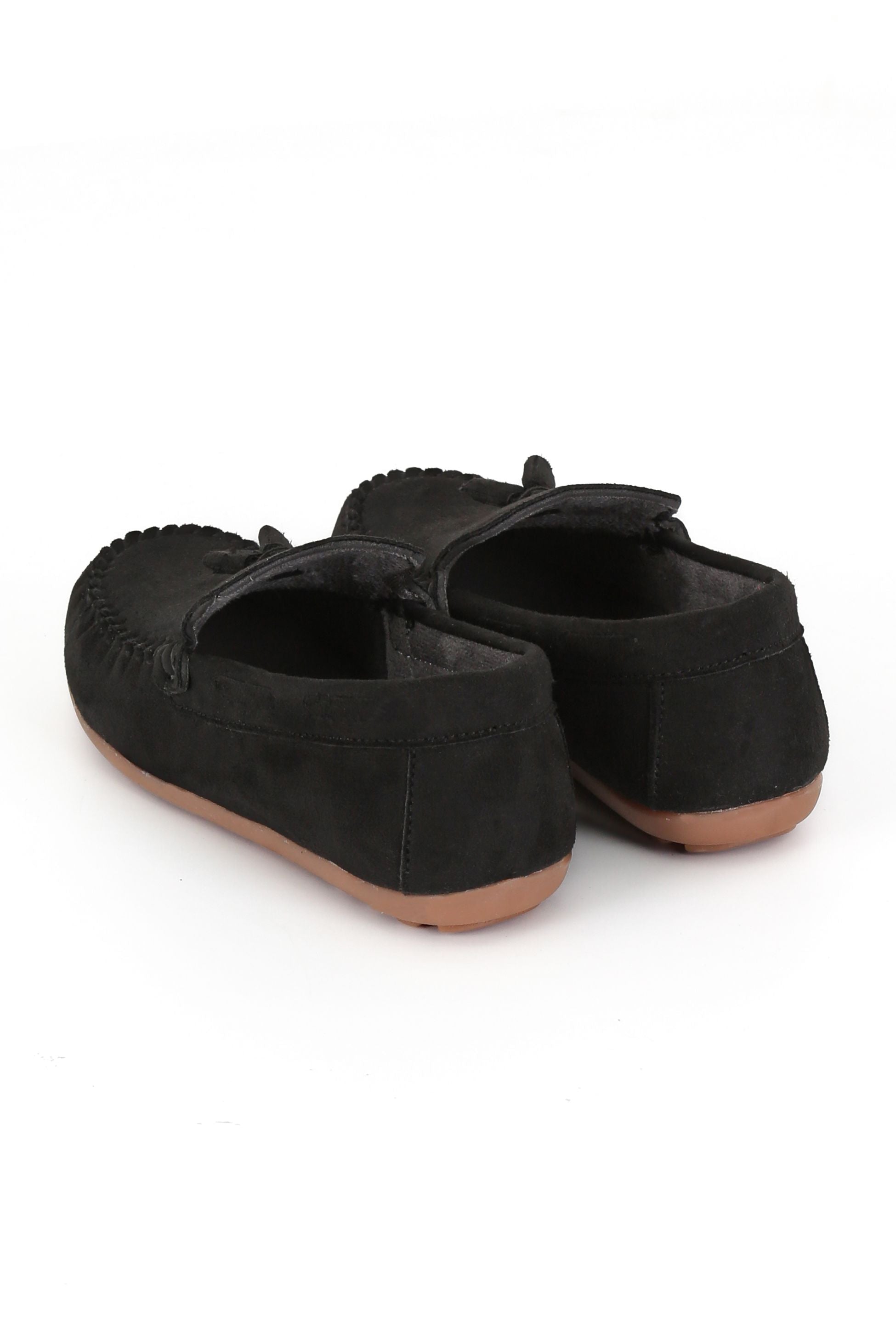 Boys Slip on Tassel Suede Penny Loafer - BABYLON - Black