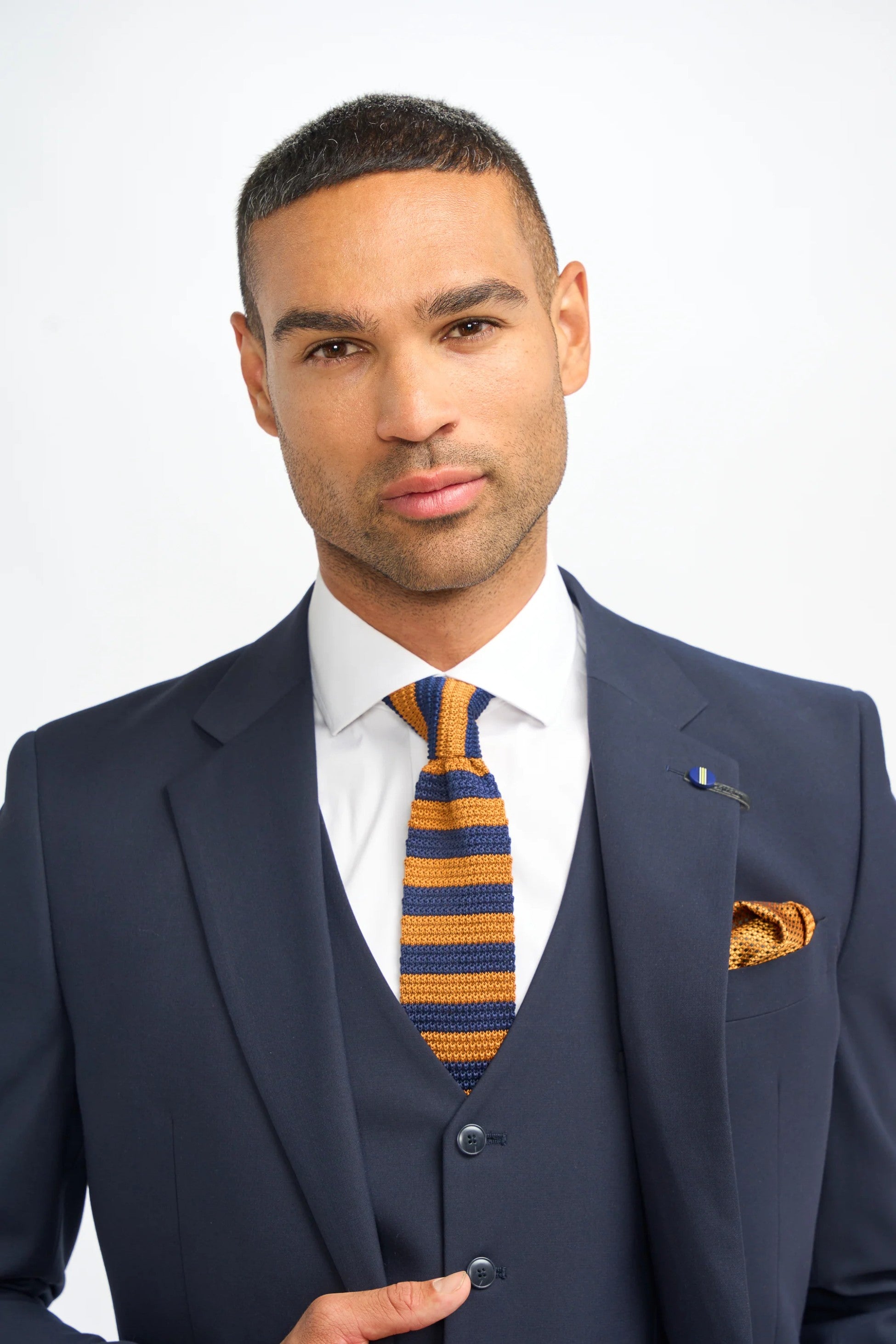 Premium Slim Fit Men's Suit – MALIBU - Navy Blue