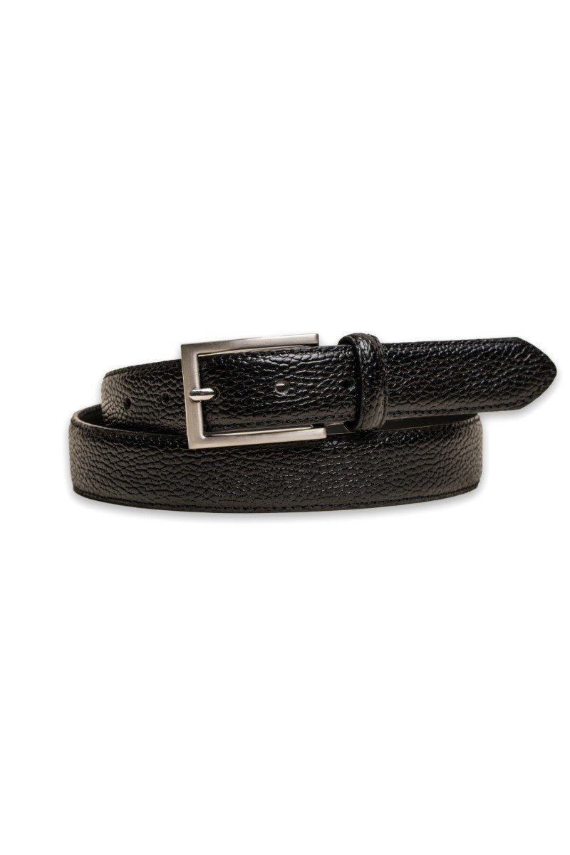 Men's Patent Leather Dress Belt - Black