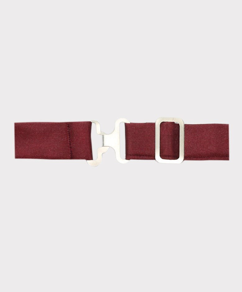 Boys & Men's Velvet Bow Tie and Hankie Set - Claret Red