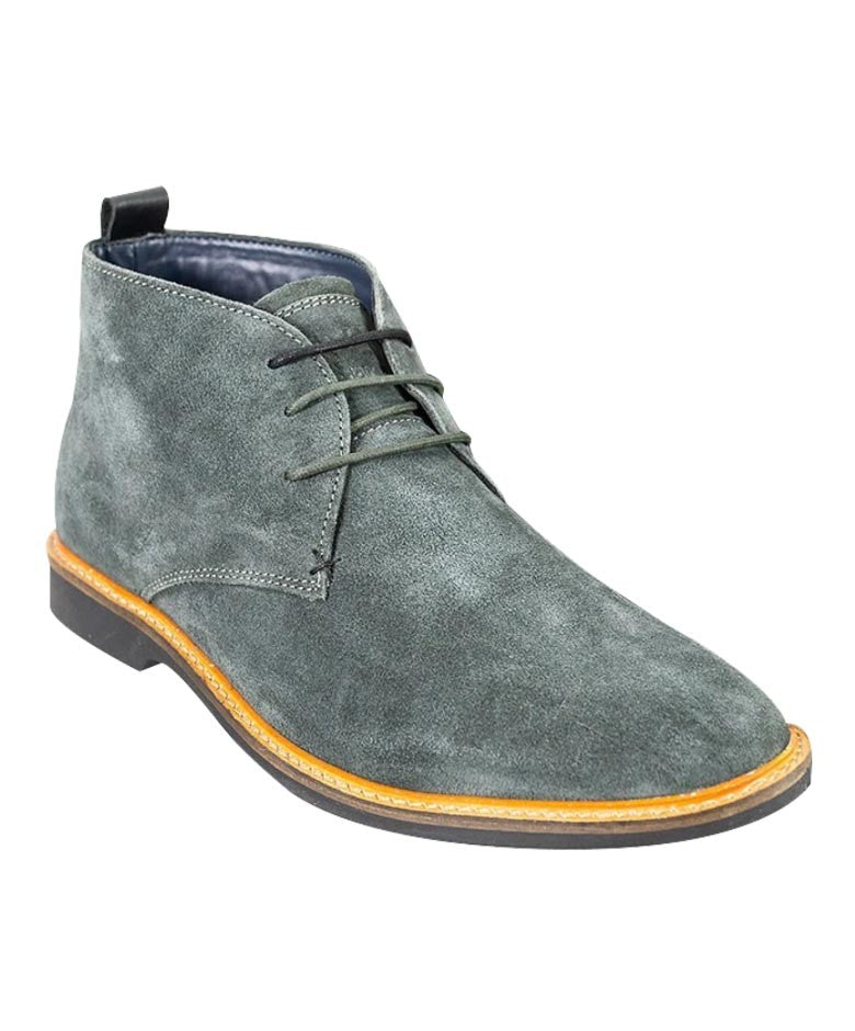 Men's Suede Chukka Boots - SAHARA - Grey