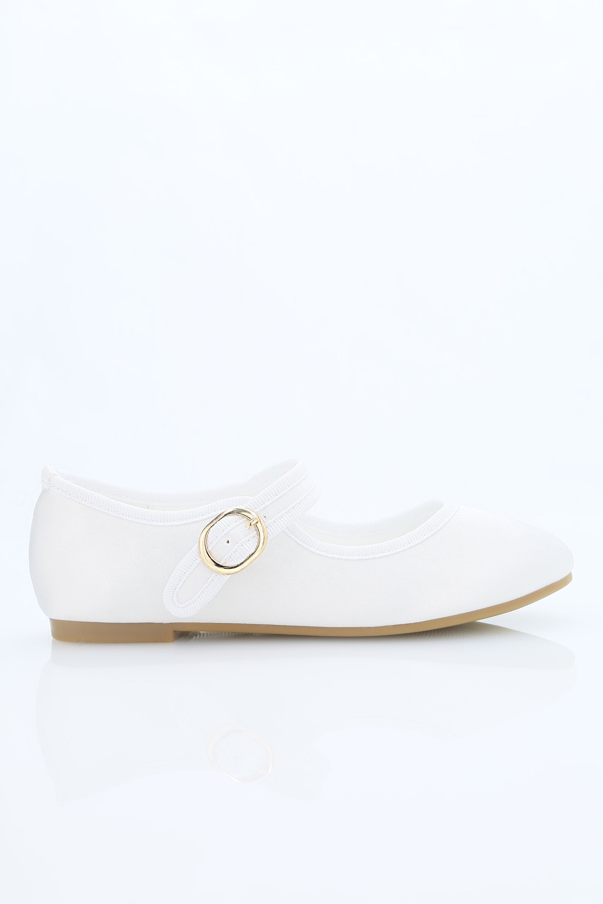 Girls' Communion Satin Mary Jane Shoes - HANA - White