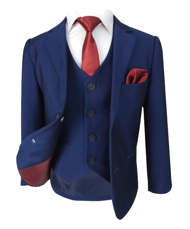 Boys Slim Fit Royal Blue Suit - FORD