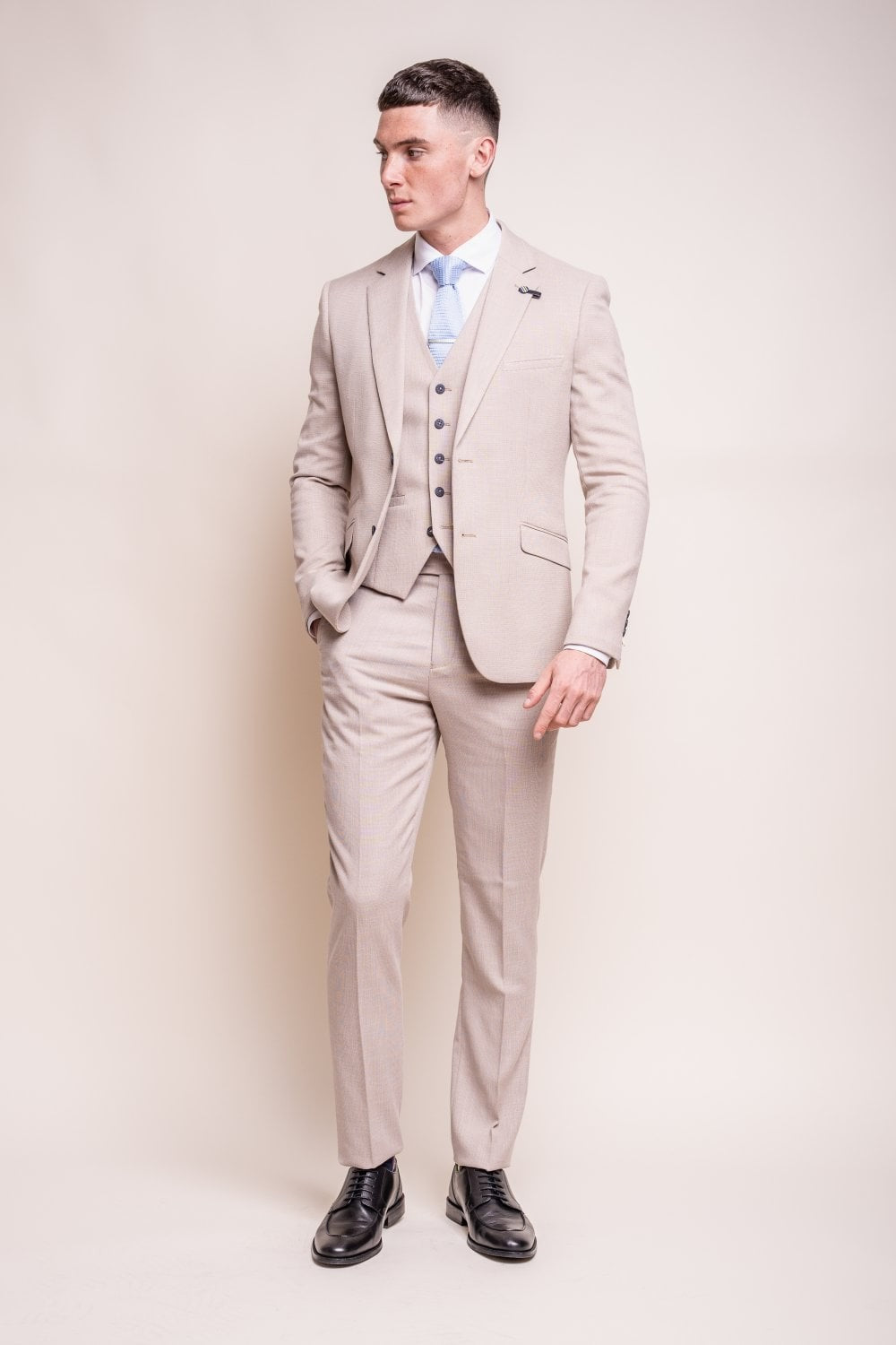 Men's Slim Fit Formal Suit- MIAMI Beige - Beige