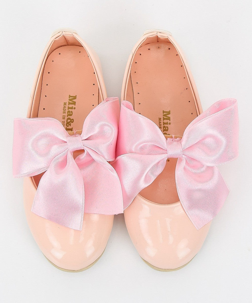 Girls Patent Flat Mary Jane Shoes - ELENA - Pink