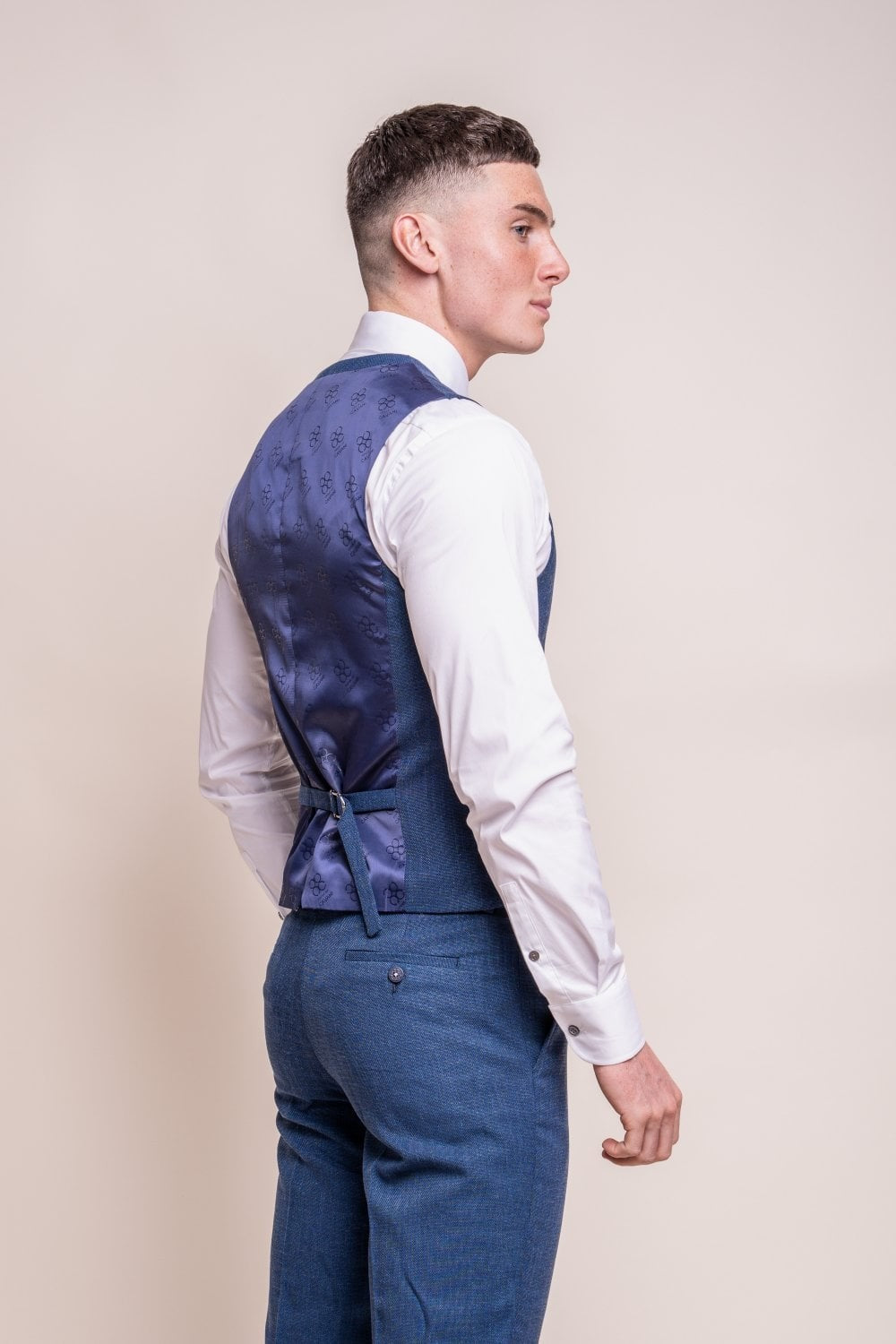 Men's Slim Fit Formal Waistcoat- MIAMI - Blue