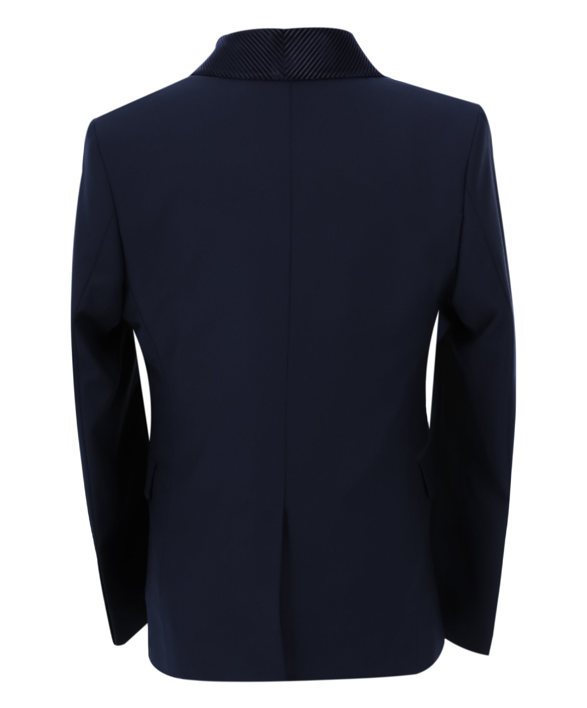 Boys Tuxedo Suit - Corduroy Velvet Waistcoat & shawl lapel - Navy Blue