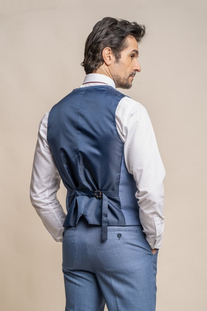 Men's Slim Fit Formal Waistcoat - REEGAN - Sky Blue