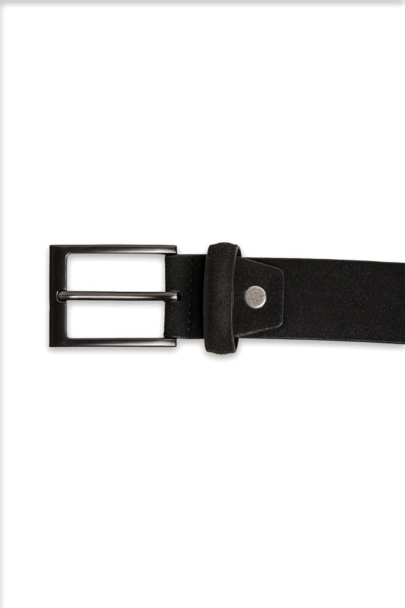 Men's Leather Belt Accessory - Charcoal Grey