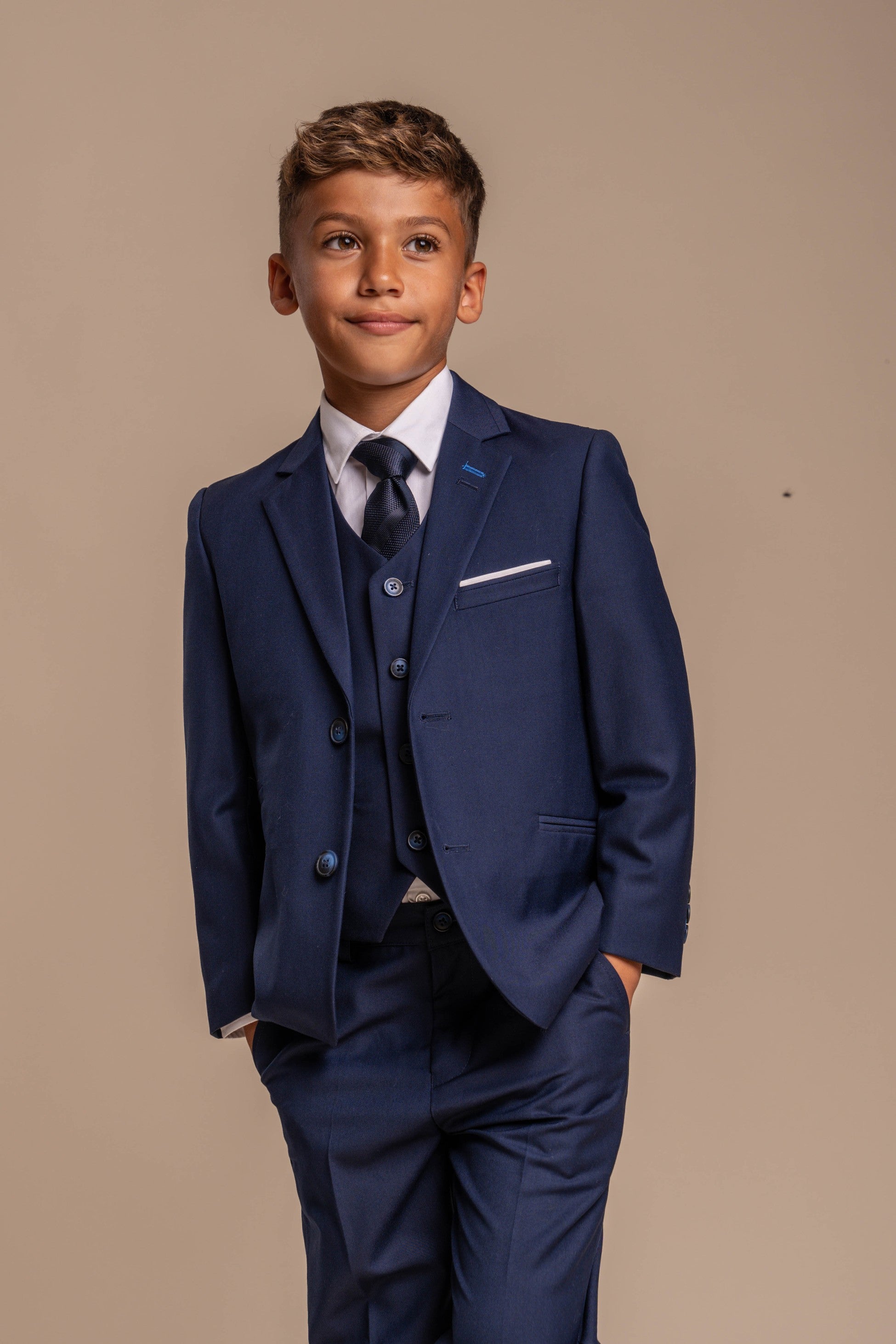 Boys Slim Fit Formal Suit - JEFFERSON Navy - Navy Blue