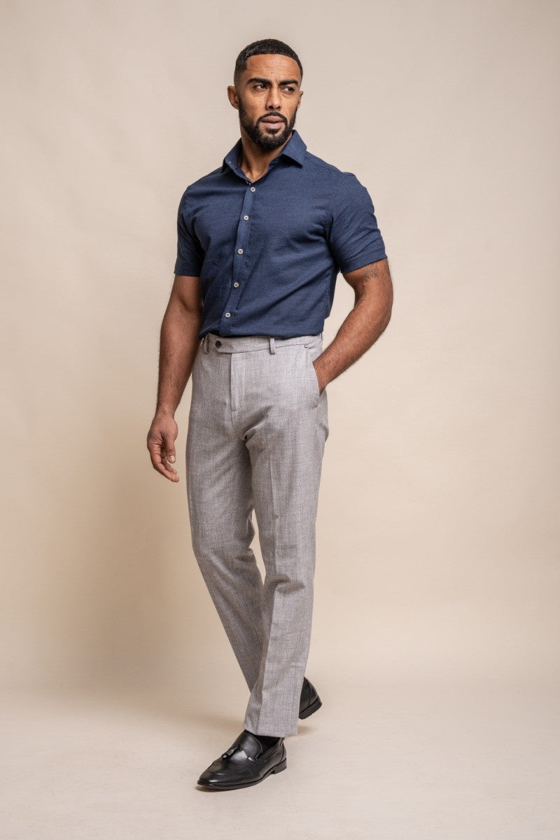 Men's Slim Fit Formal Trousers - TOKYO - Dove Grey