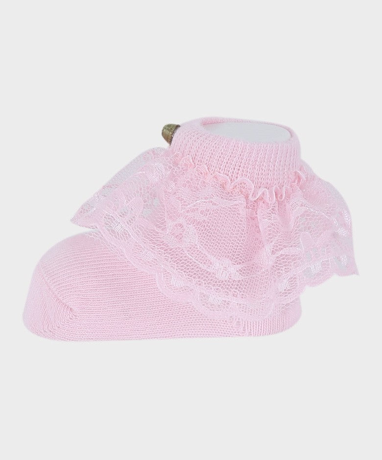 Baby Girls Headband and Socks Set - Pink