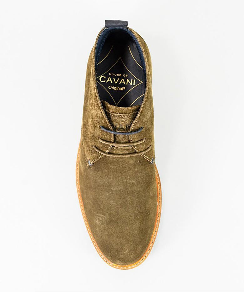 Men's Suede Chukka Boots - SAHARA - Khaki Green