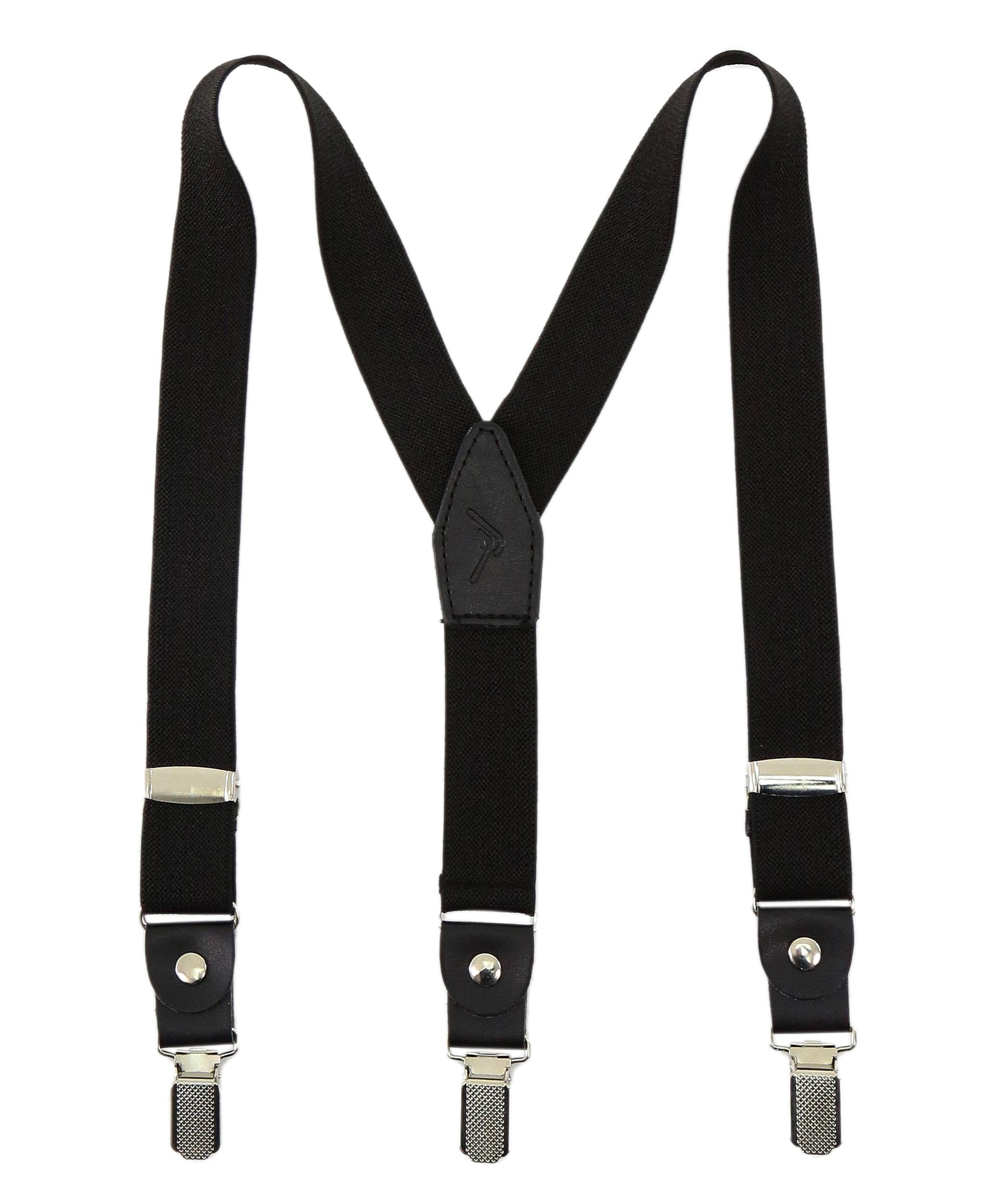 Boys Adjustable Y-Shape Suspenders - Black