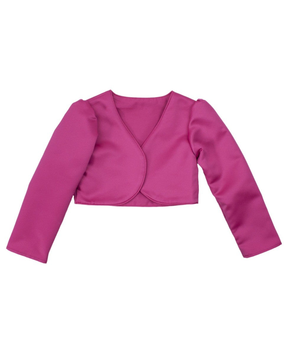 Girls Long Sleeves Bolero - Fuchsia