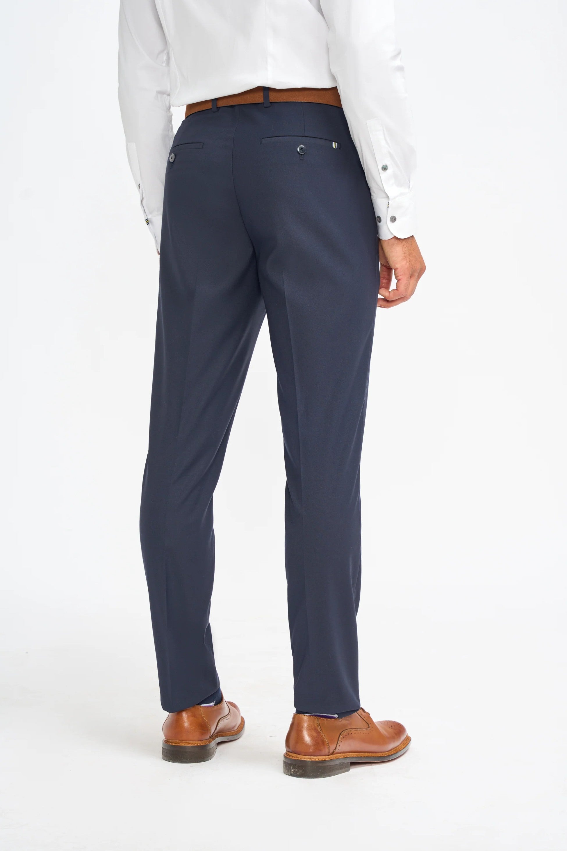 Premium Slim Fit Formal Men's Trousers – MALIBU - Navy Blue