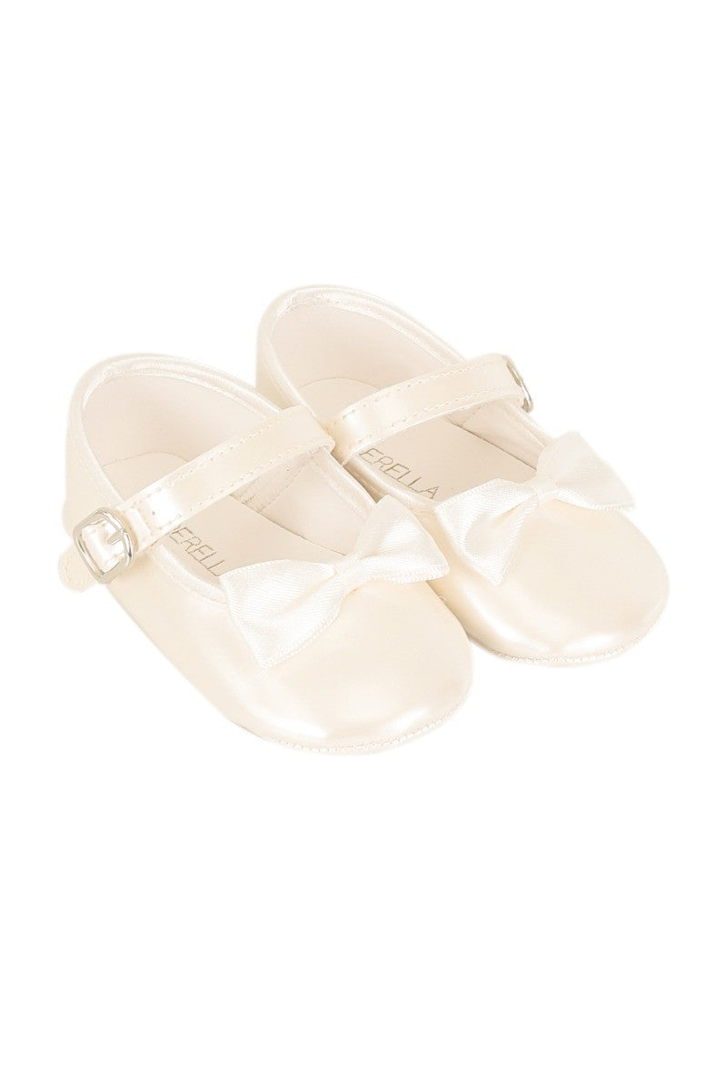 Baby Girls Soft Pre-Walker Shoes - Ecru