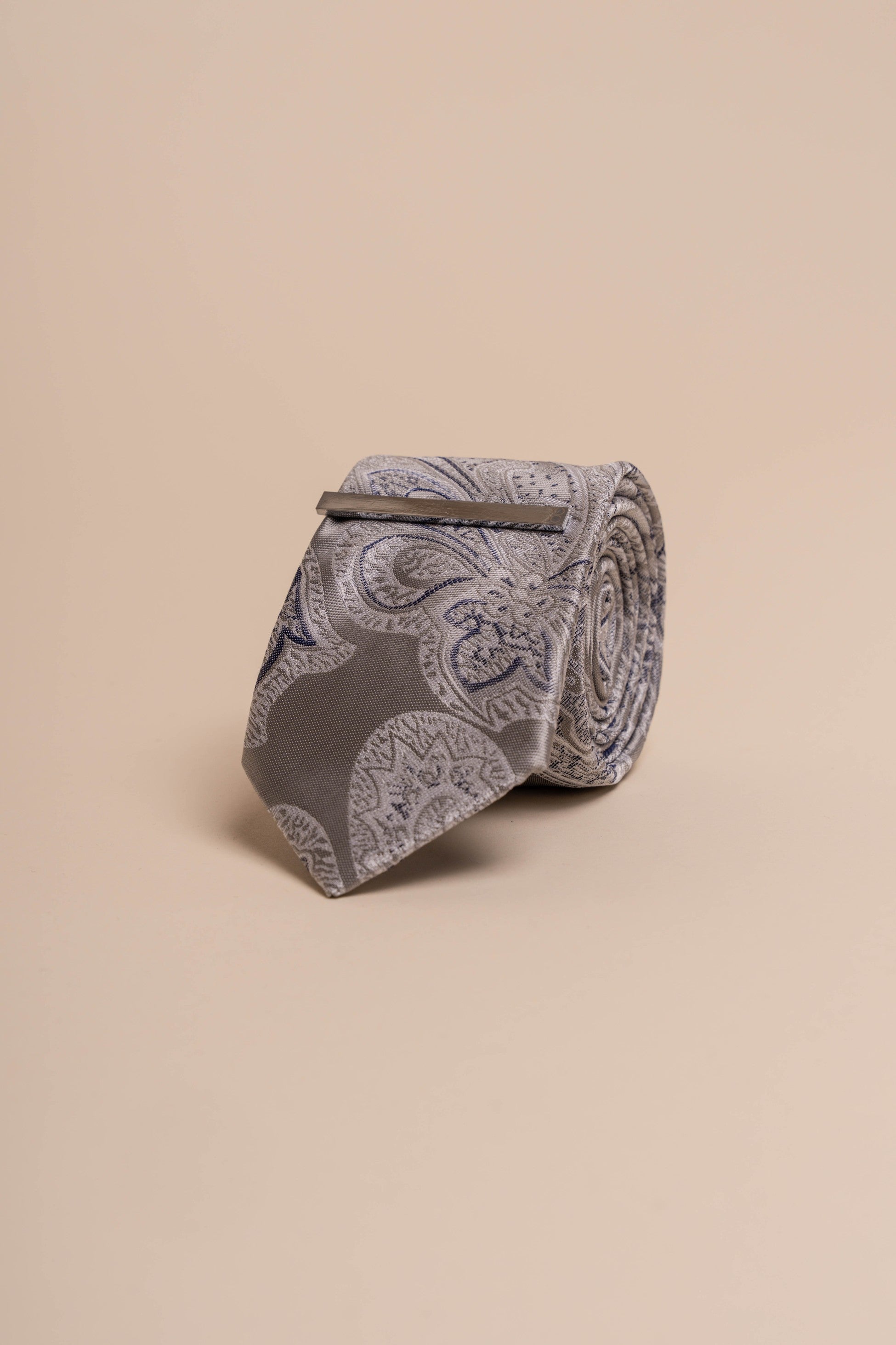 Men's Paisley Tie - Grey