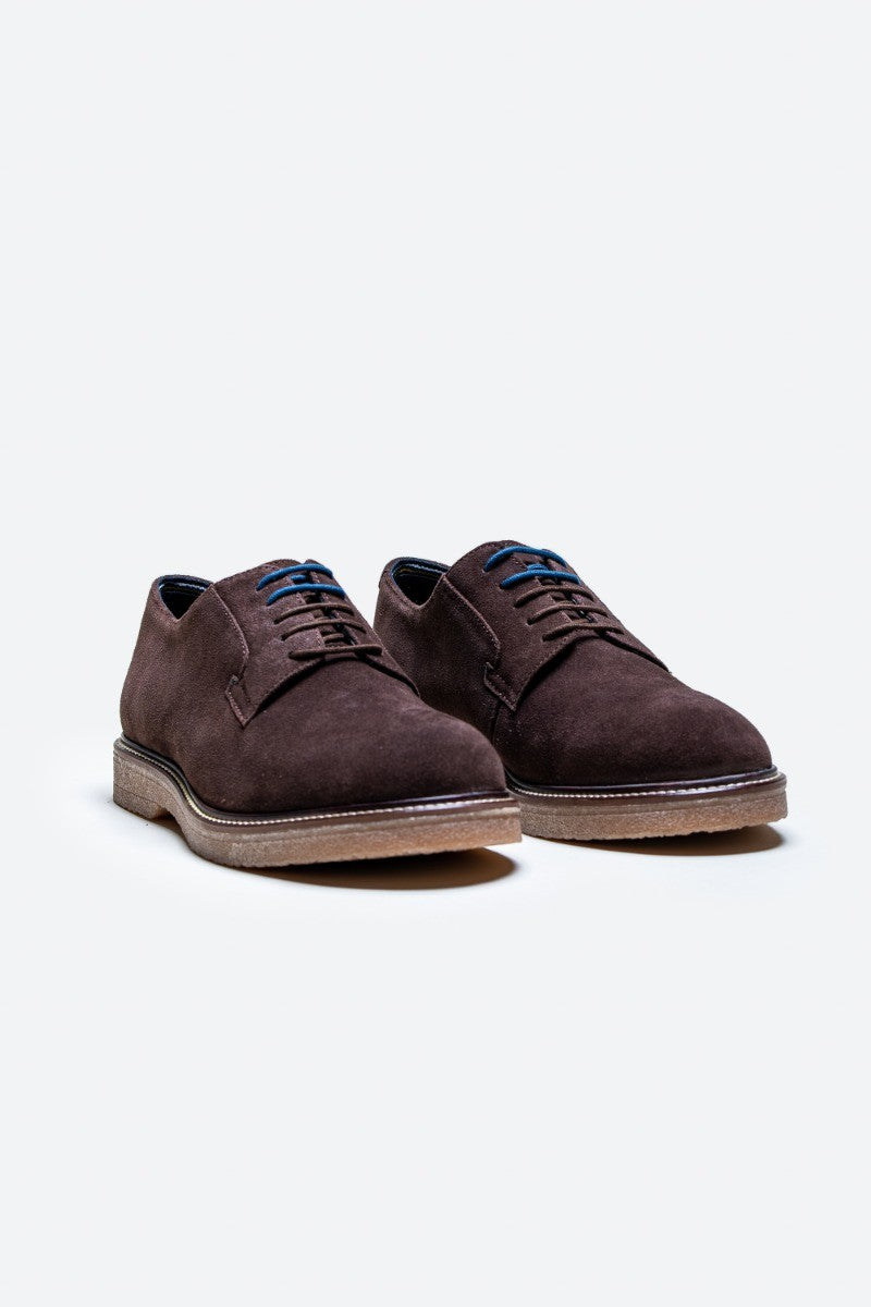 Men's Suede Lace up Shoes - RICHMOND - Brown