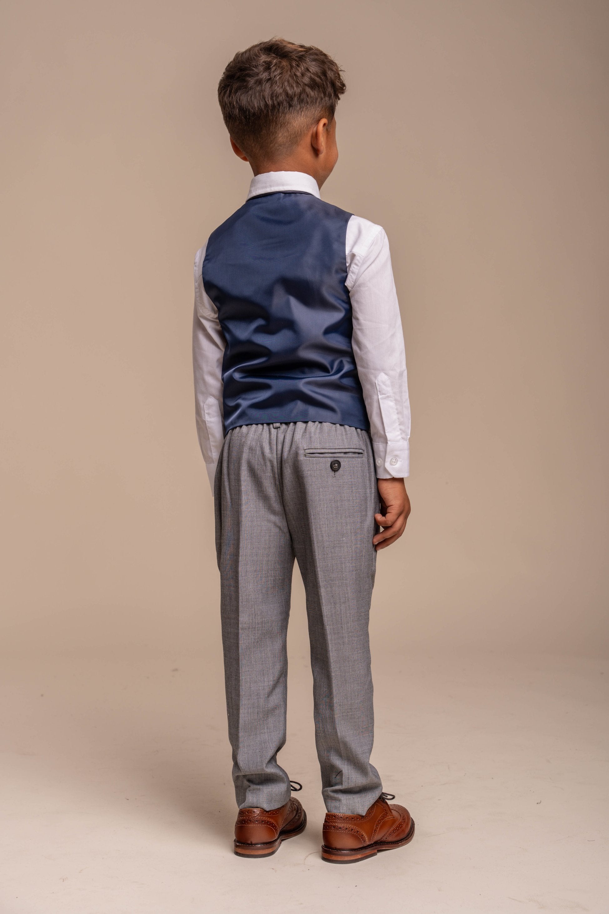 Boys Slim Fit Formal Suit - REEGAN - Light Grey