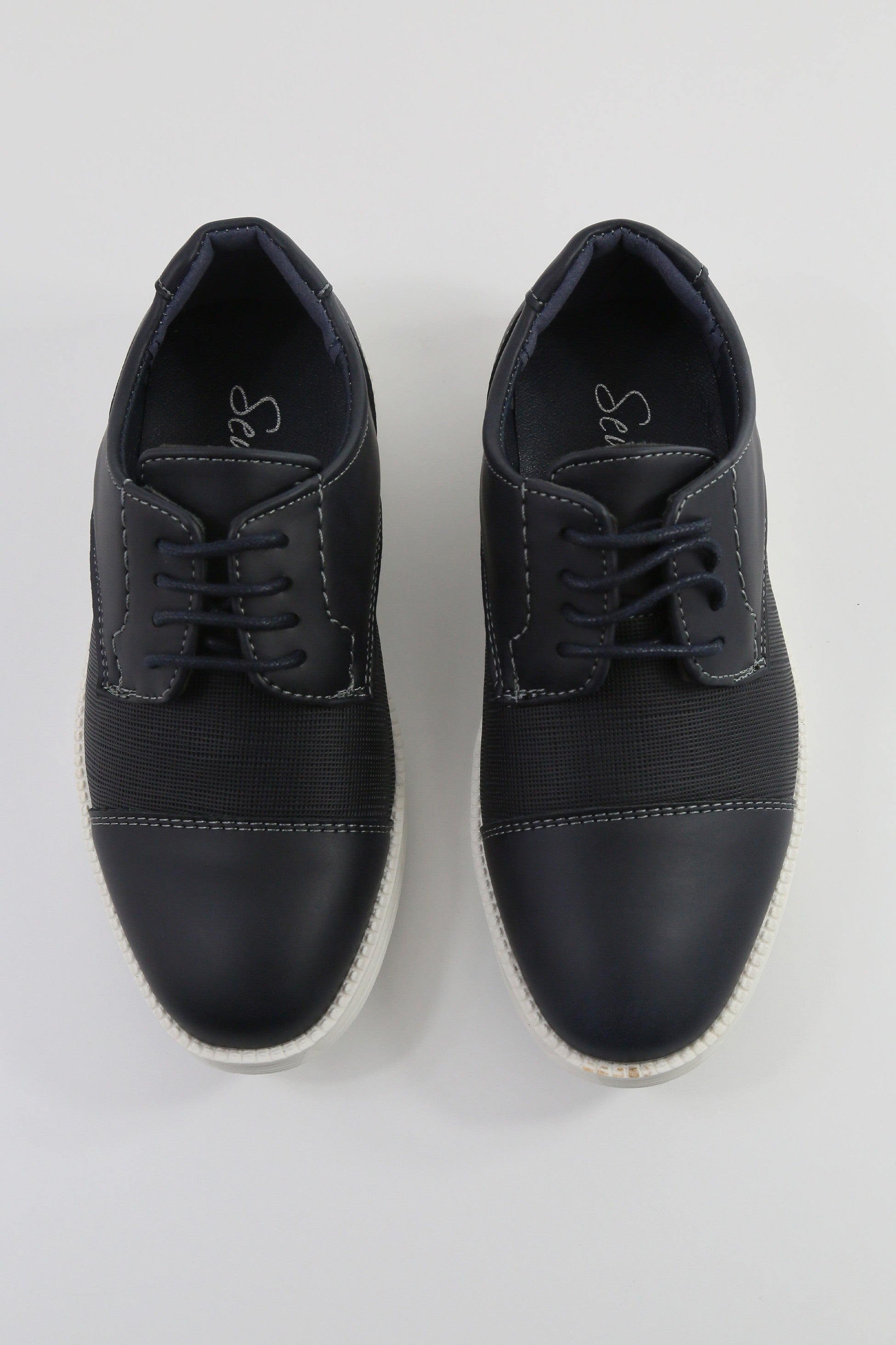 Boys' Casual Derby-style Sneakers - FELIX - Navy Blue