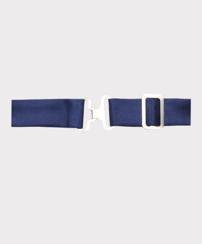 Boys & Men's Velvet Bow Tie and Hankie Set - Navy Blue