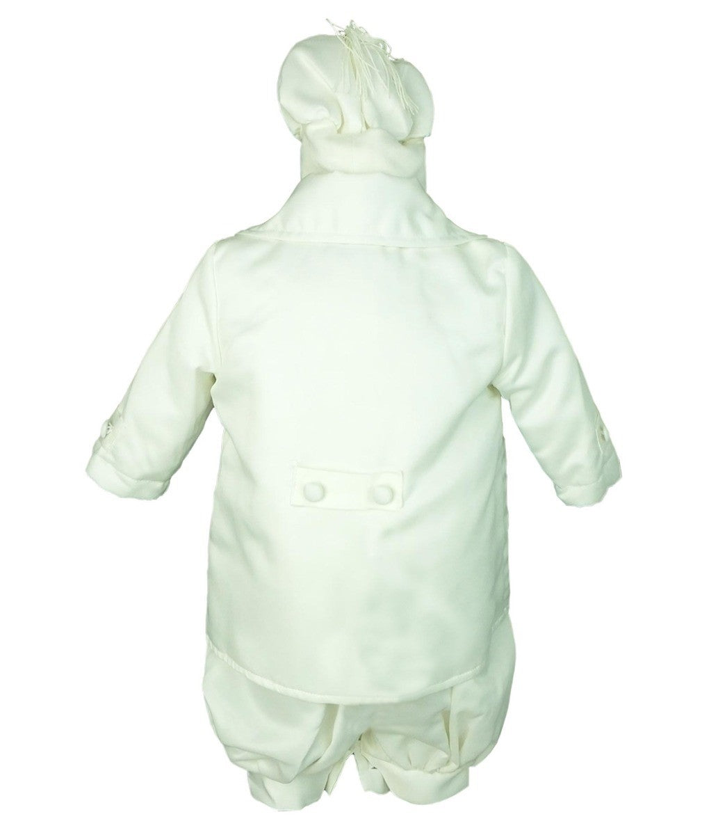 Baby Boys Jumpsuit Christening Baptism Outfit - Ivory