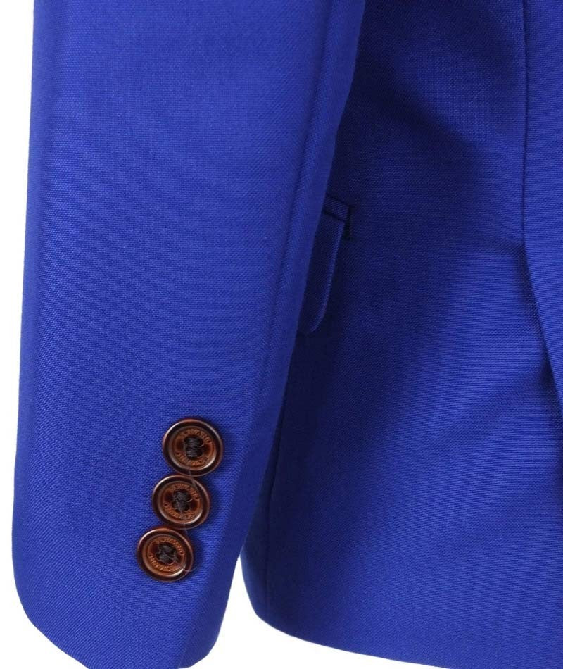 Boys Slim Fit Royal Blue Suit - Royal Blue