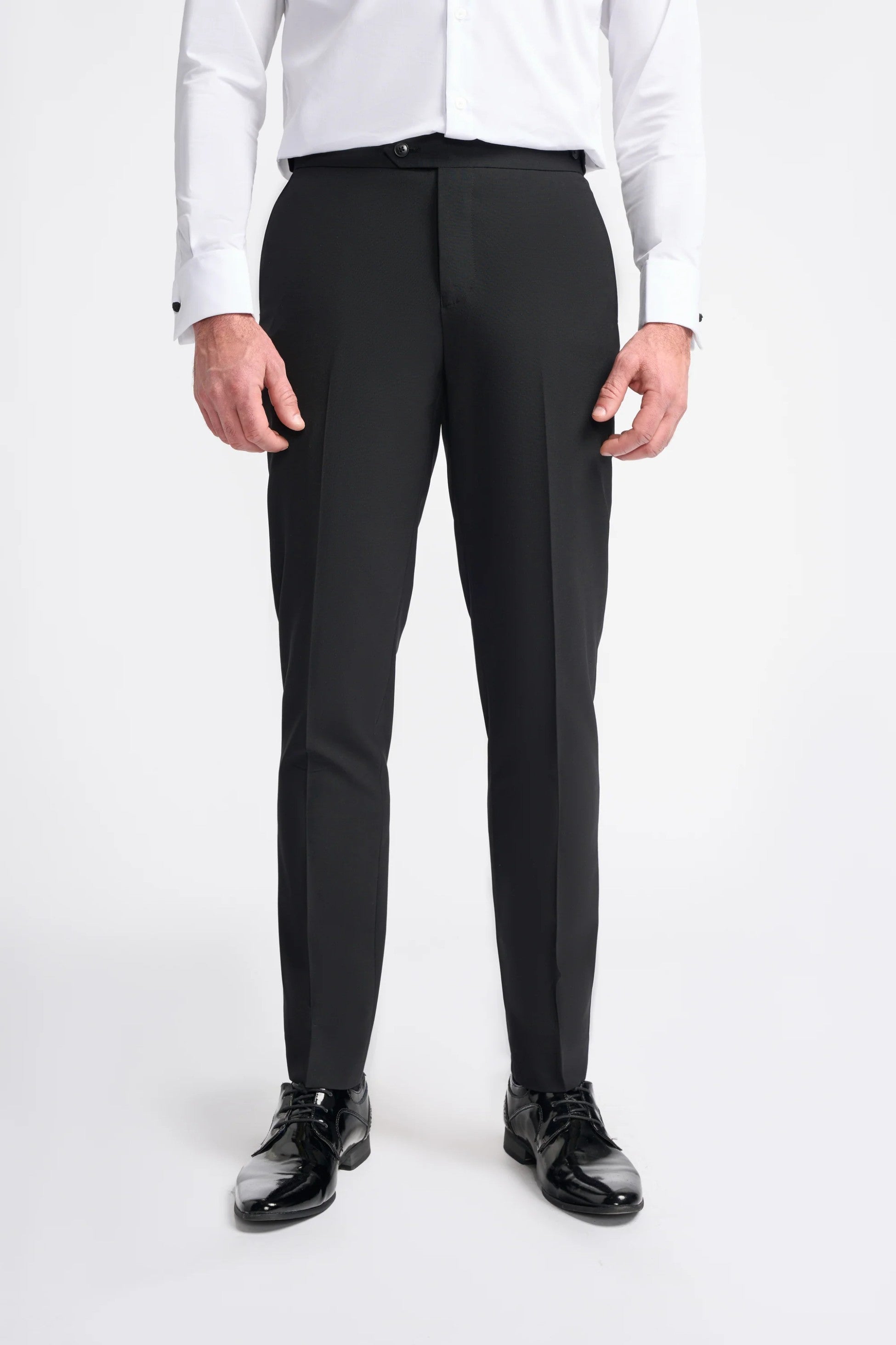 Men’s Wool Blend Formal Trousers – ASPEN W/T - Black