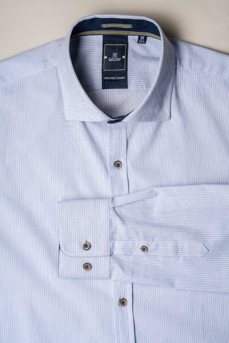 Men's Slim Fit White Cotton Linen Shirt - ALEXA - White