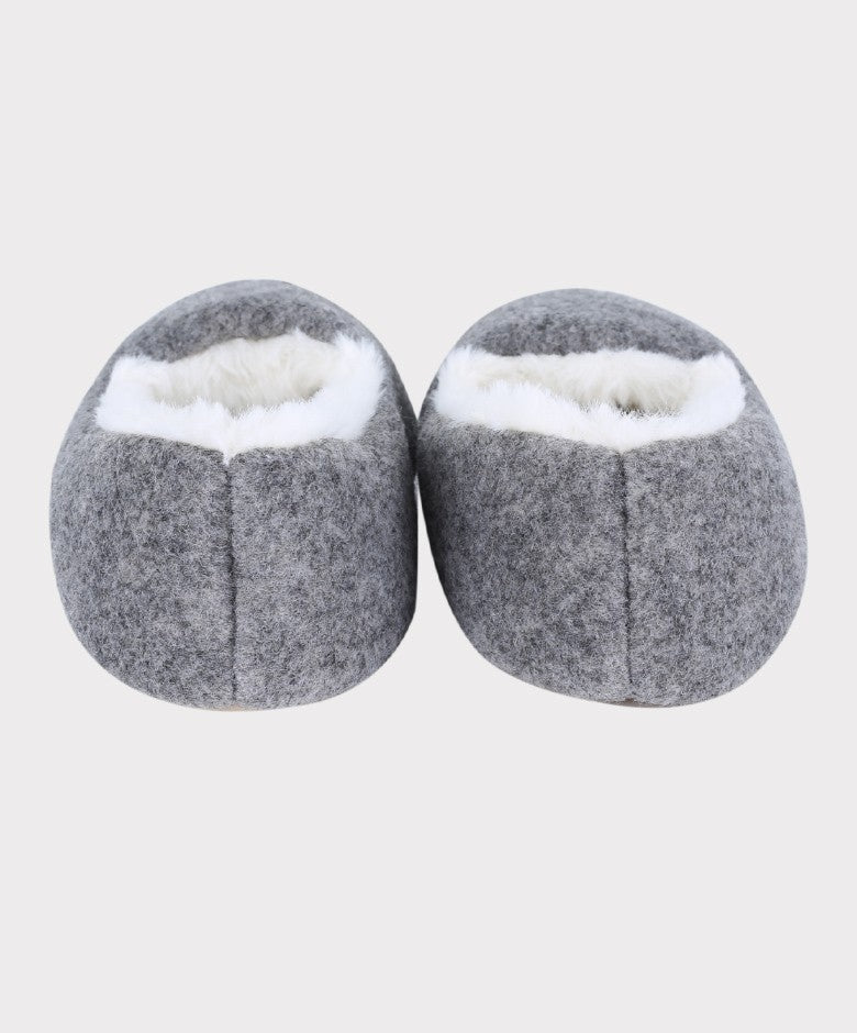 Boys Queen's Guard Plush Grey Slippers - Grey