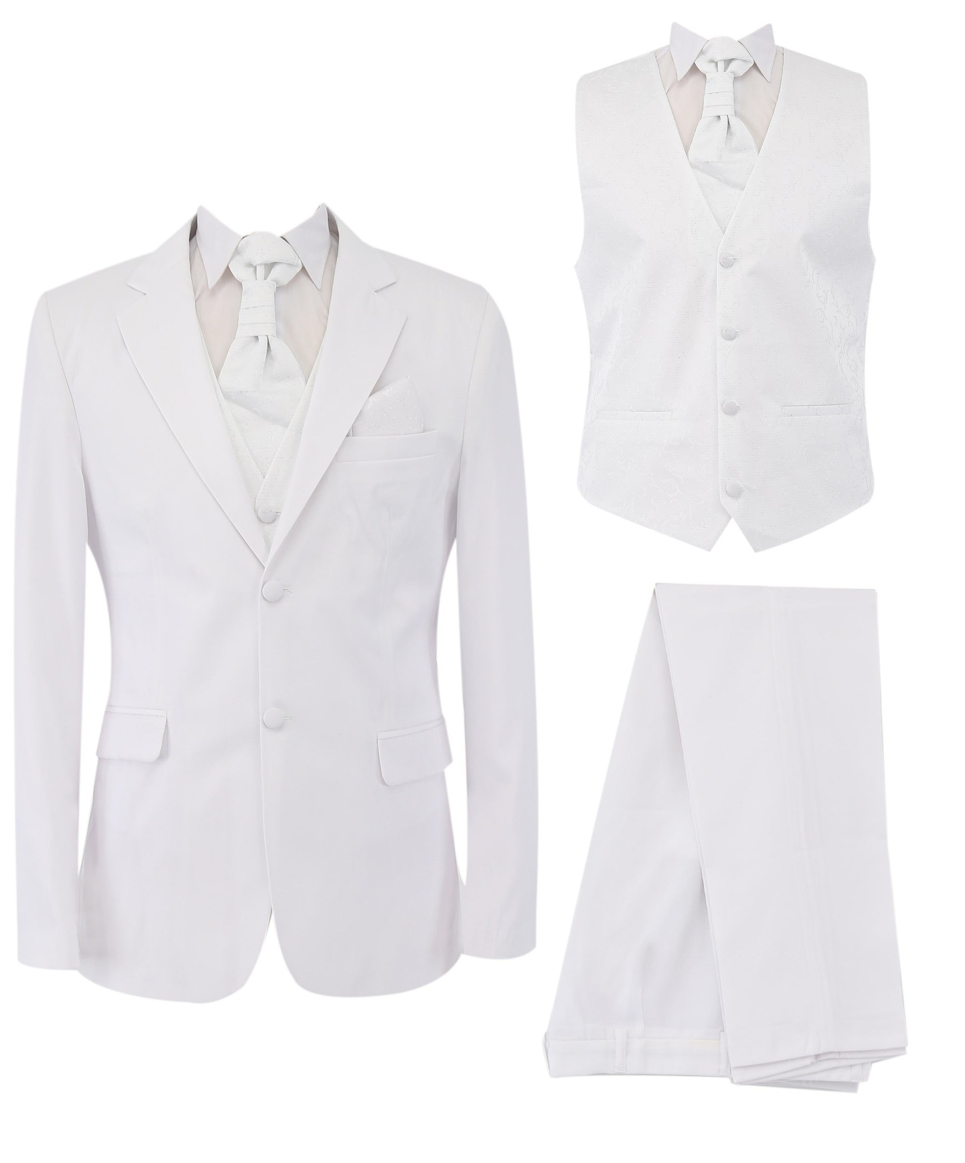 Men's Slim Fit Formal Suit Set - Gorgeous - White