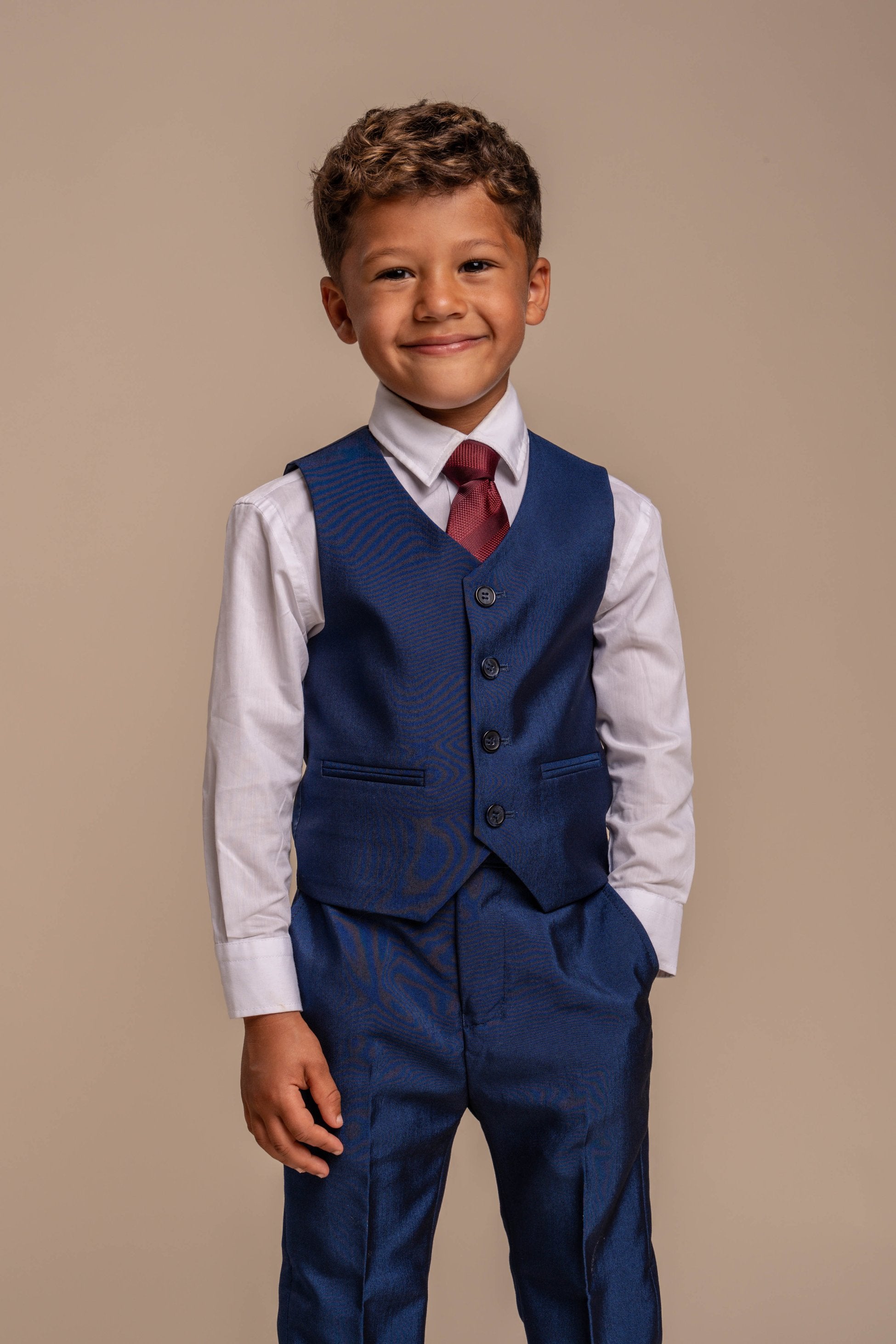 Boys Slim Fit Royal Blue Suit - FORD