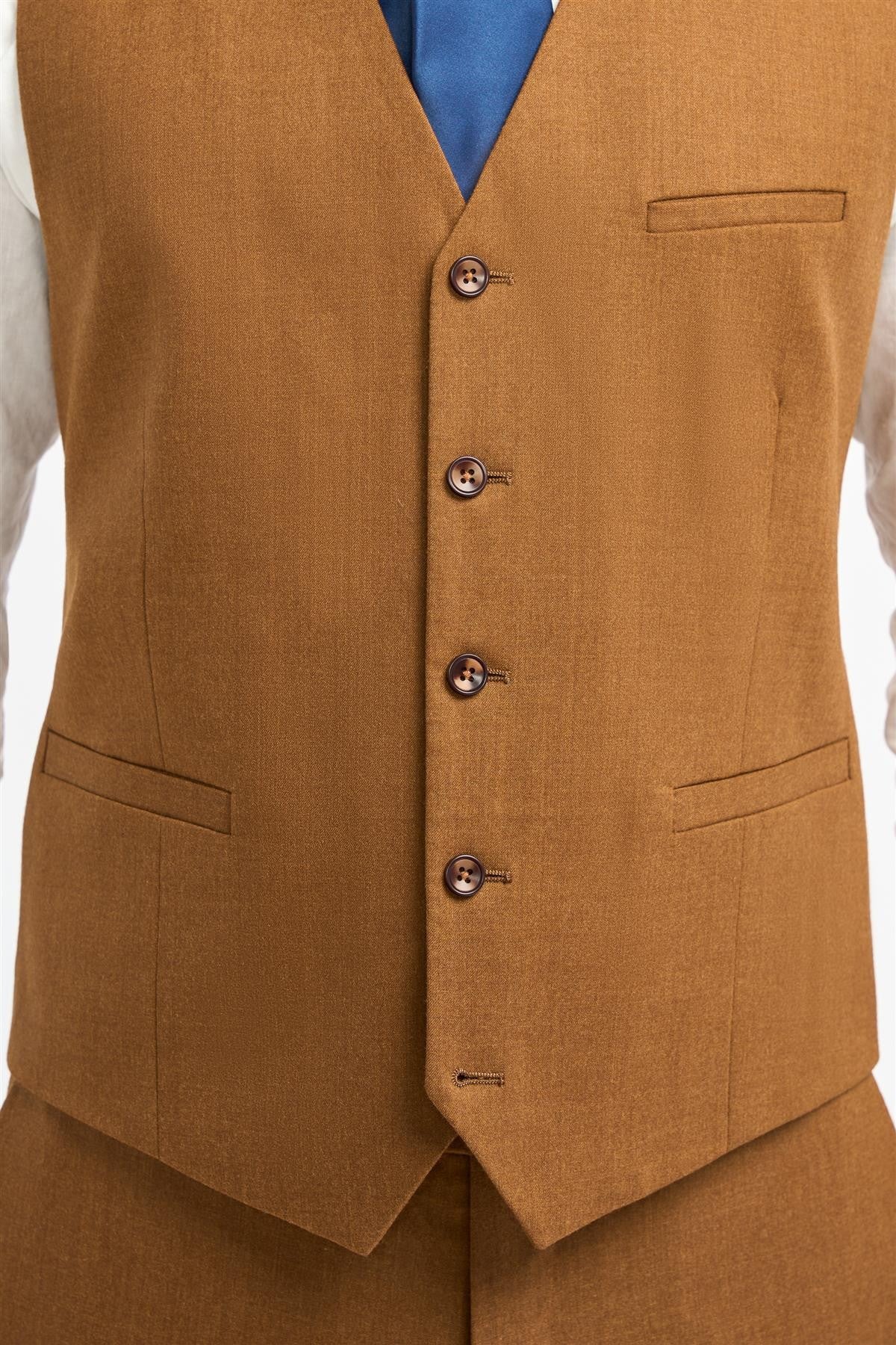 Men’s Wool Slim Fit Formal Waistcoat - James - Sierra