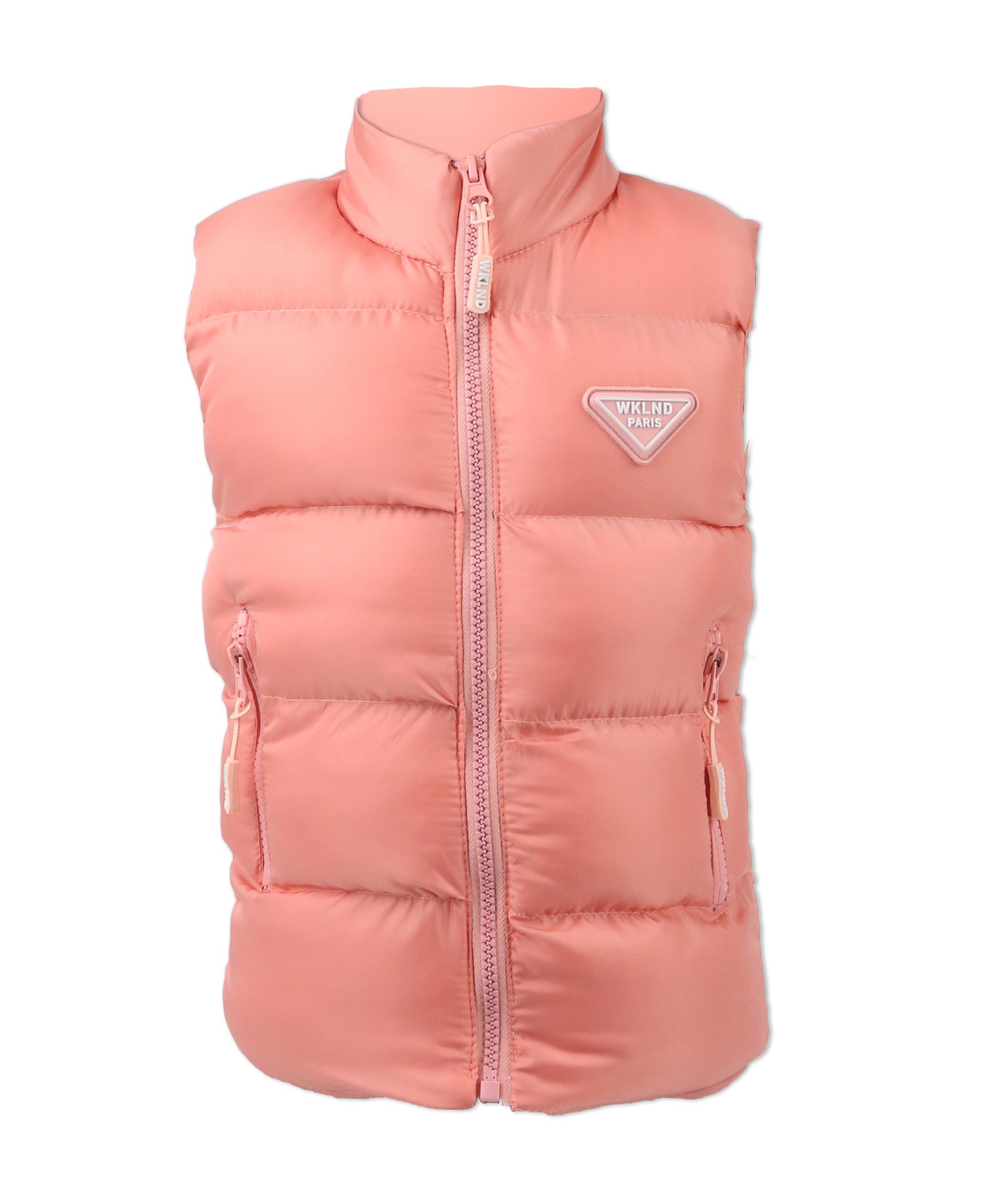 Girls Sleeveless Padded Puffer Gilet - Pink