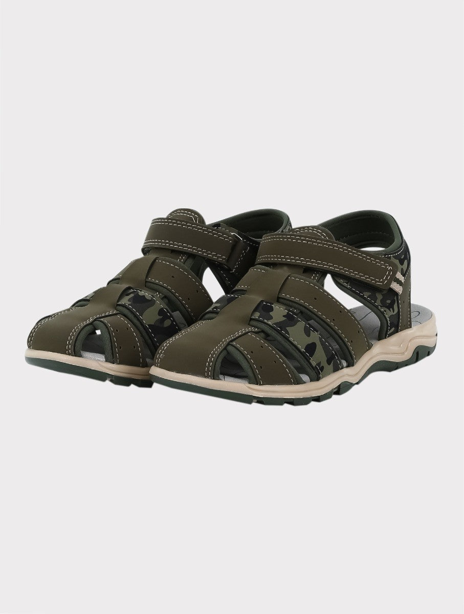 Boys Casual Trekking Sandals - Green