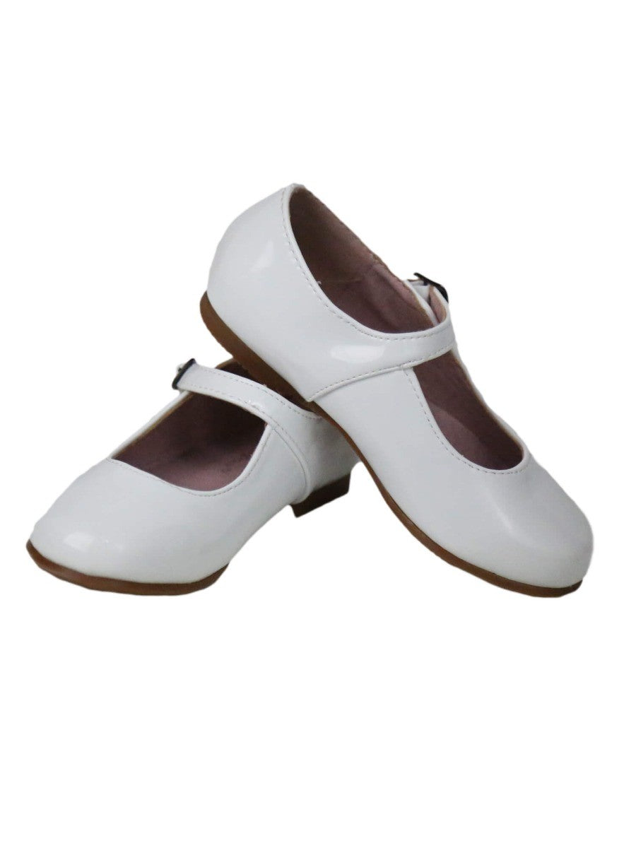 Girls Patent Mary Jane Shoes - White