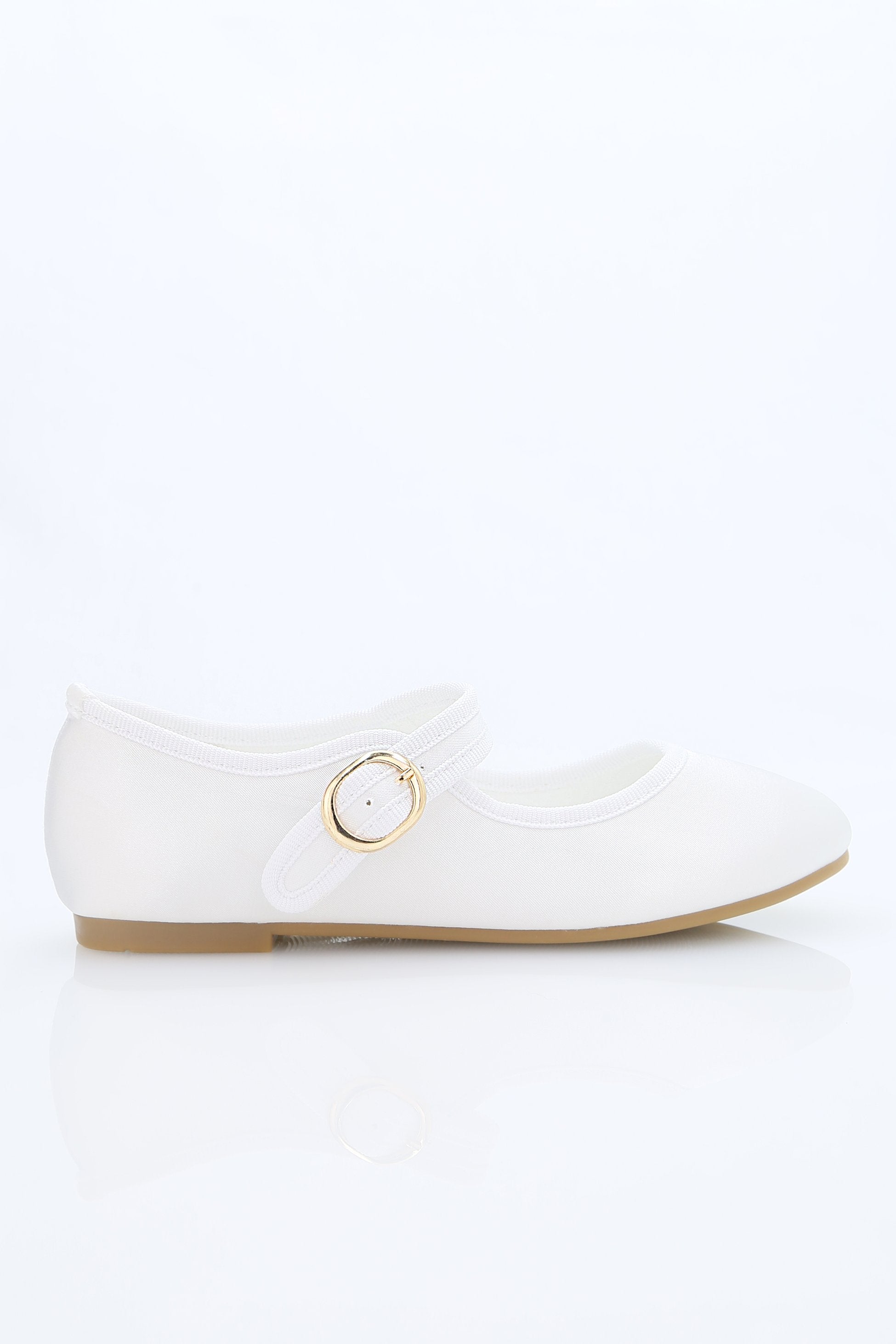 Girls' Communion Satin Mary Jane Shoes - HANA - Ivory