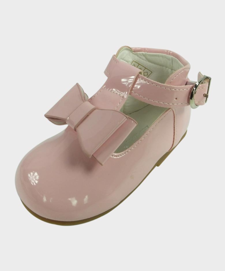 Girls Patent Botties Ankle Shoes - Pink